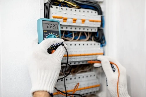 electrician testing electrical panel ashland virginia